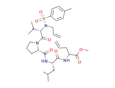[N-(4-toluoylsulfonyl)-N-allyl]-(S)-valinyl-(S)-prolinyl-(S)-leucinyl-allylglycine methyl ester